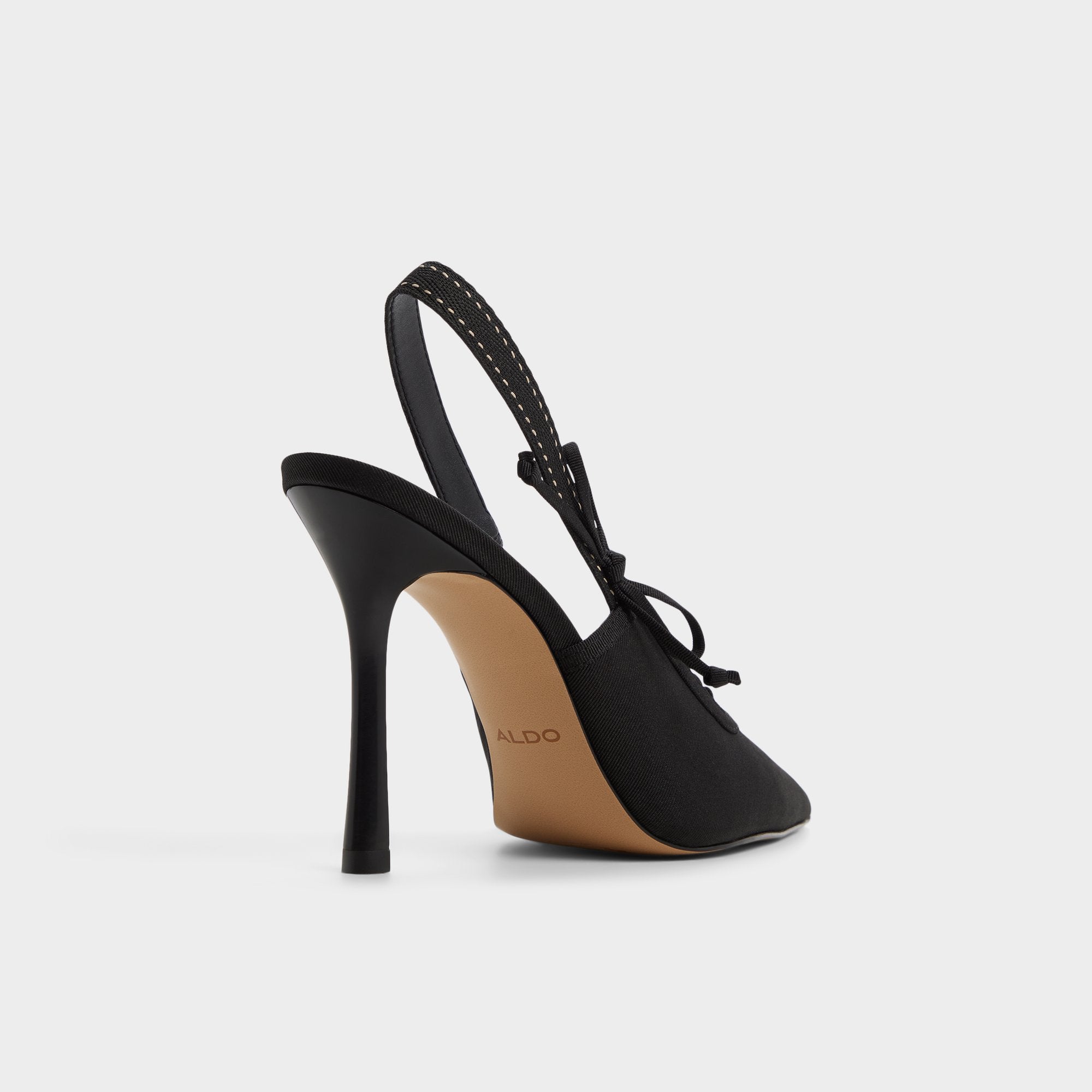 Hennie in Other Black - Slingback heel Stiletto heel