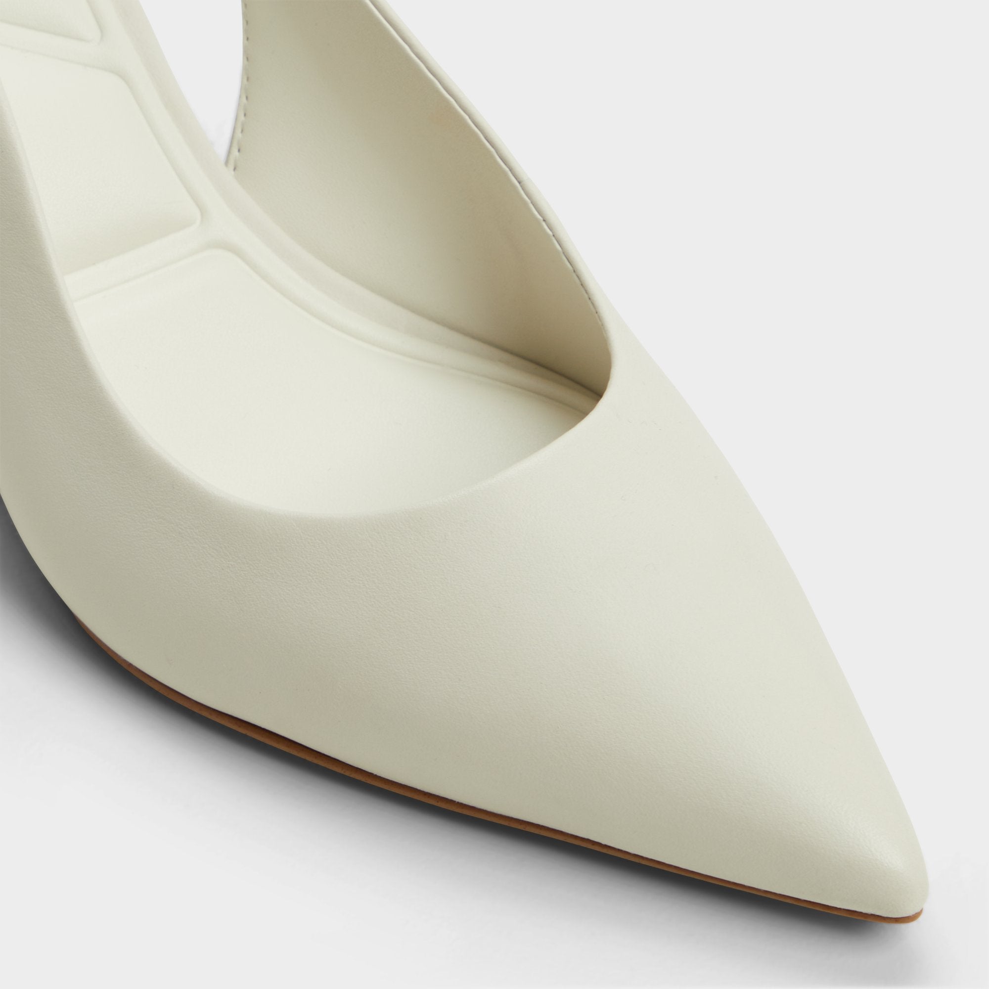 Uliana White/Bone Women's Slingbacks - Slingback heel Block heel