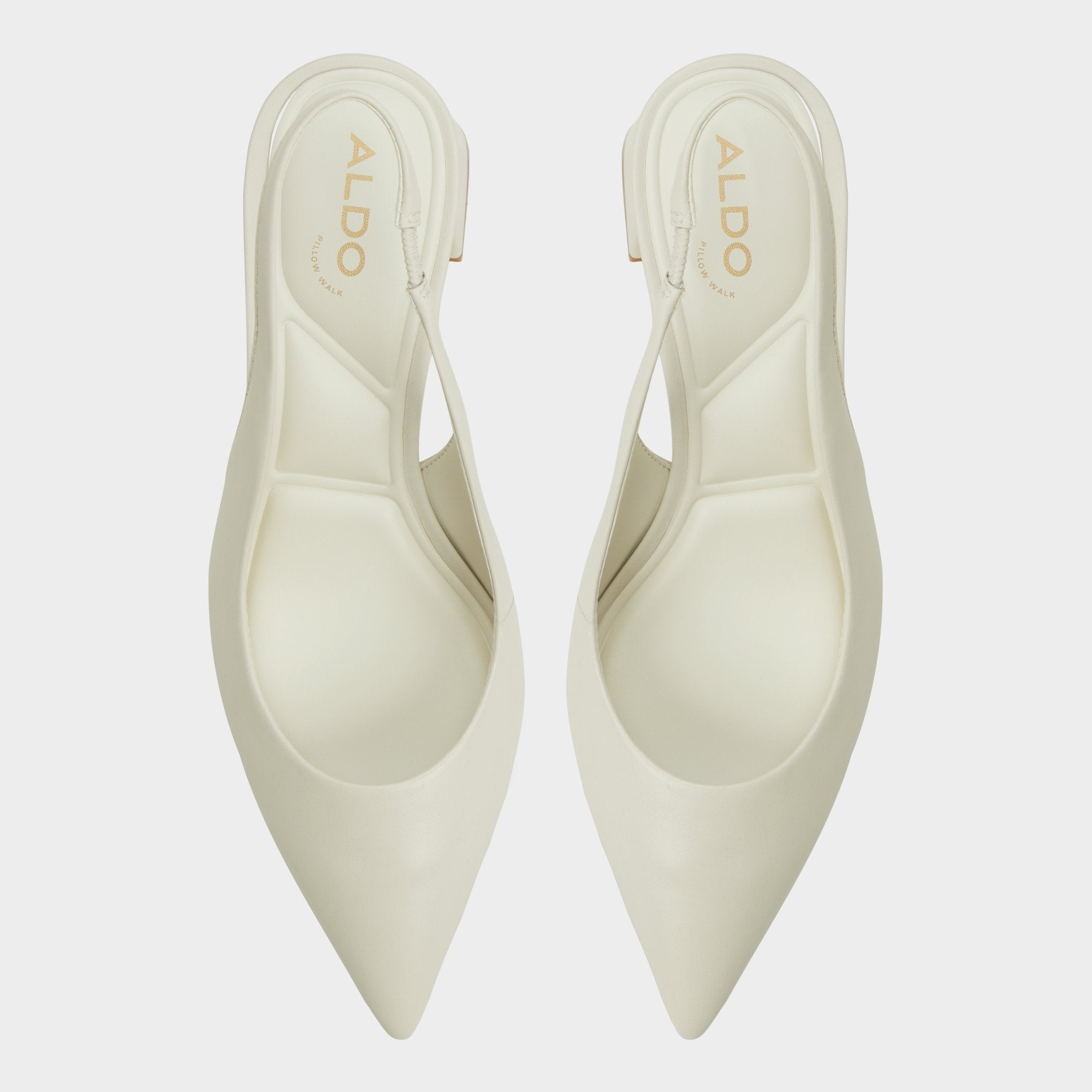 Uliana White/Bone Women's Slingbacks - Slingback heel Block heel