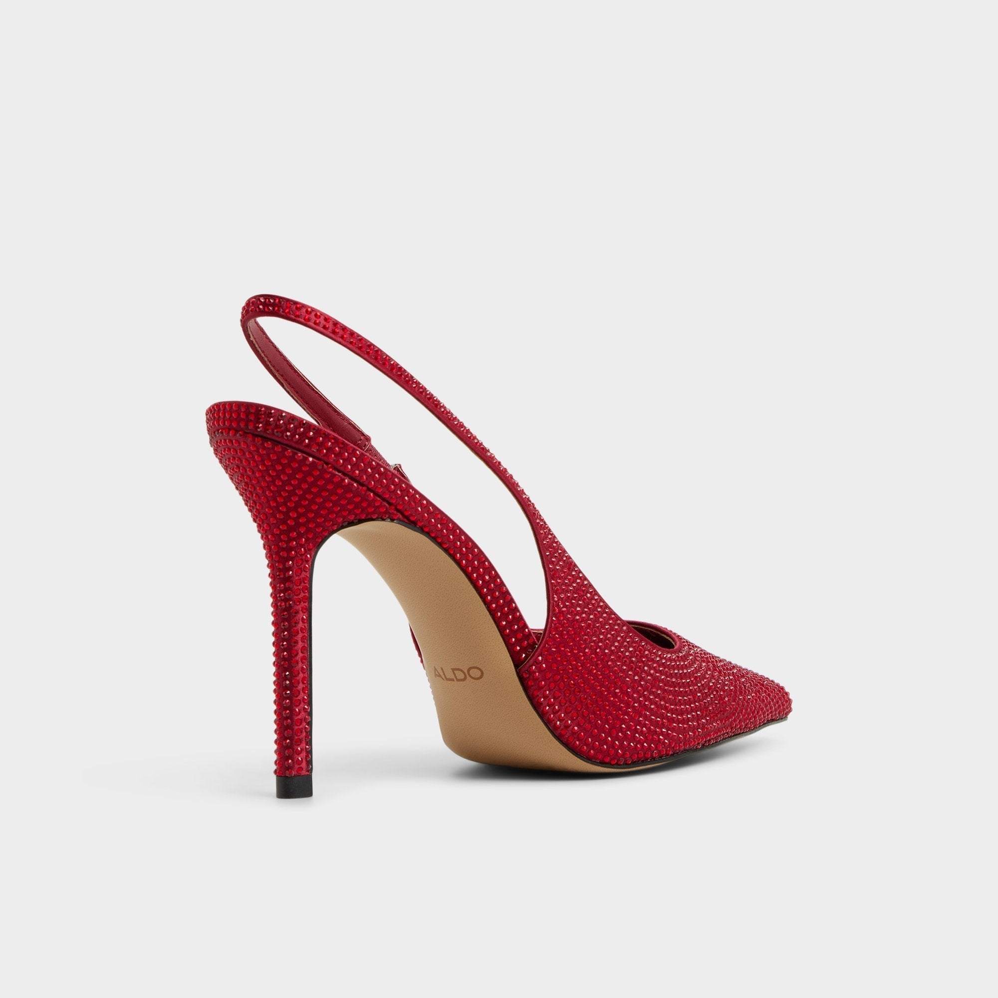 Lovebloom in Xt Dark Red - Slingback heel Stiletto heel