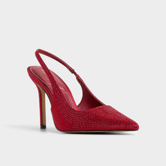 Lovebloom in Xt Dark Red - Slingback heel Stiletto heel