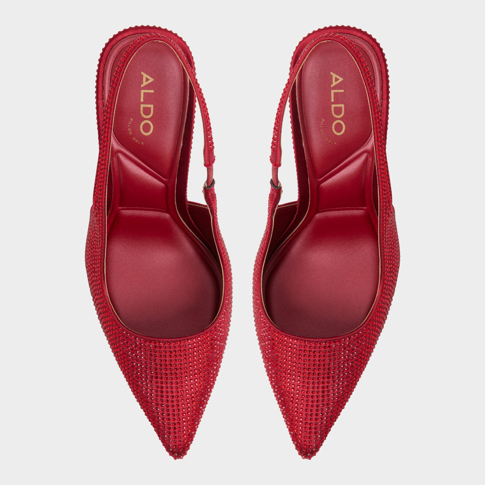 Lovebloom in Xt Dark Red - Slingback heel Stiletto heel