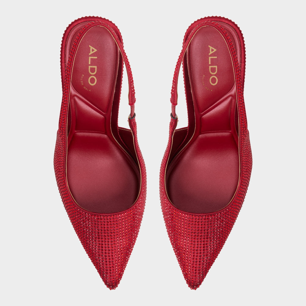 Lovebloom in Xt Dark Red - Slingback heel Stiletto heel