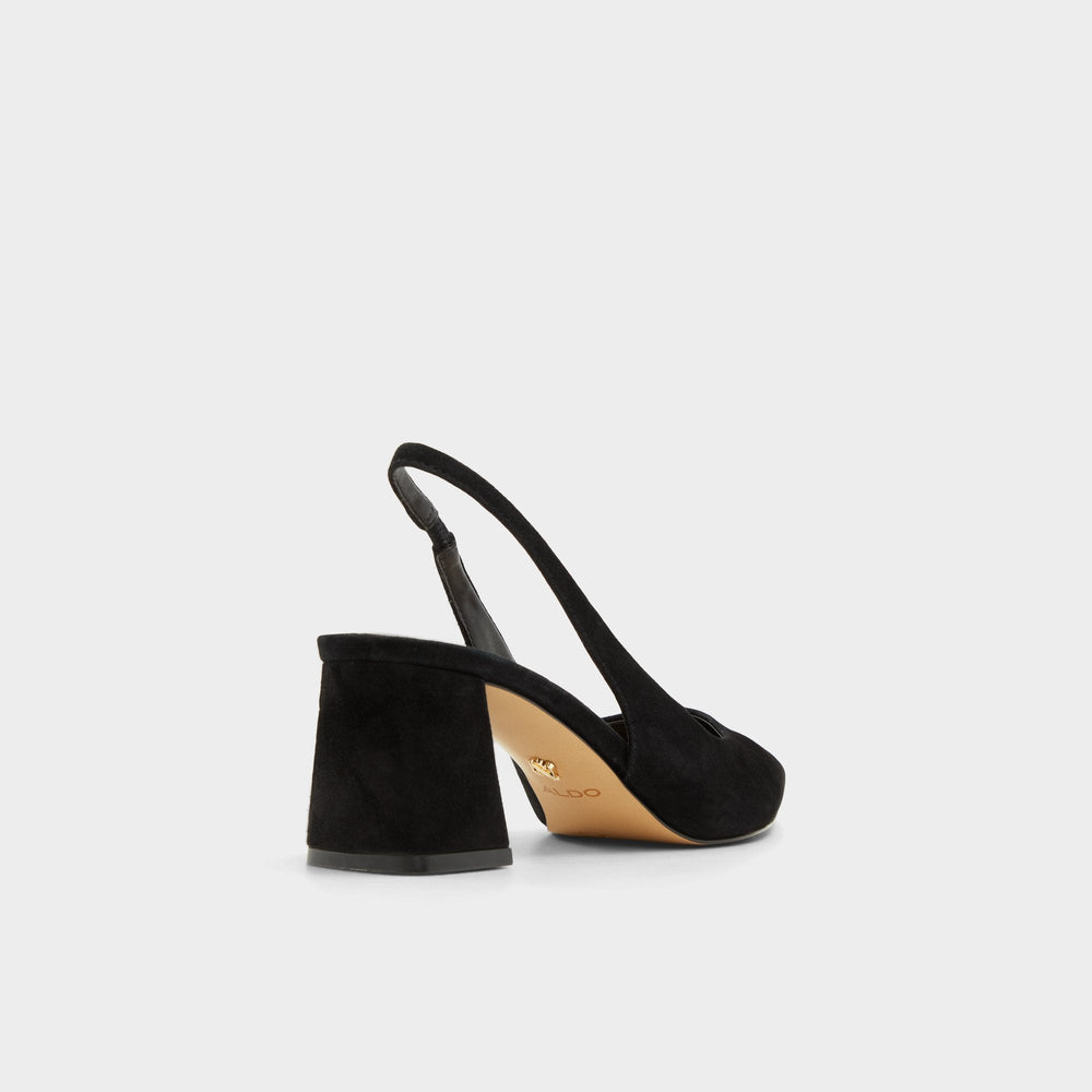 Uliana in Other Black - Slingback heel Block heel