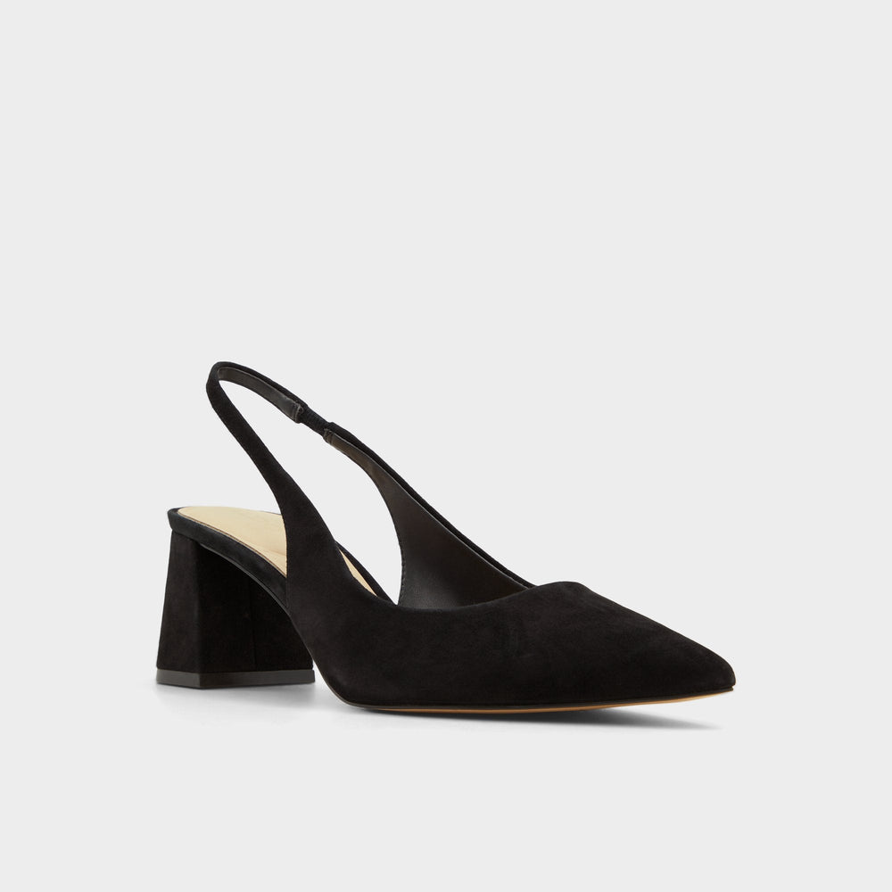 Uliana in Other Black - Slingback heel Block heel