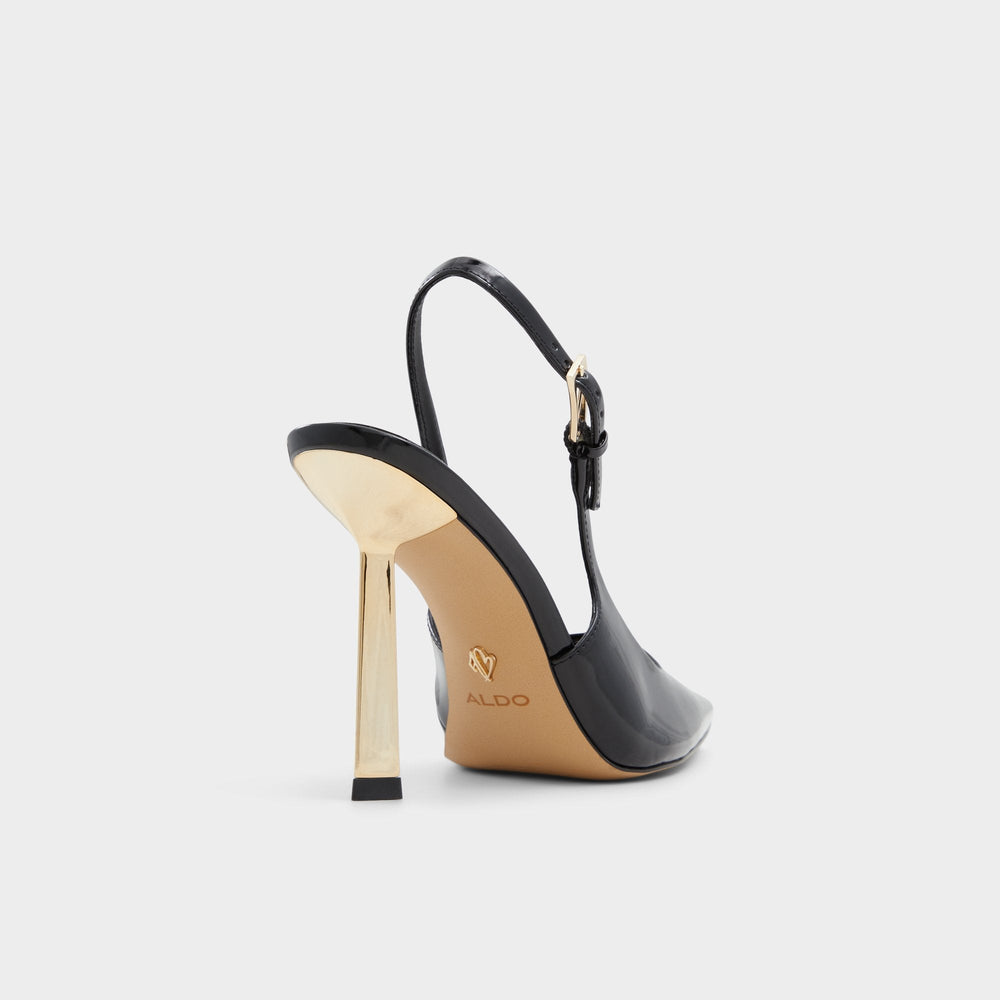 Marysa Black Women's Slingbacks - Slingback heel Stiletto heel