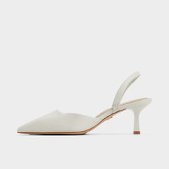 Kitten heel Gavedessi Open White Women's Kitten heels - Slingback heel