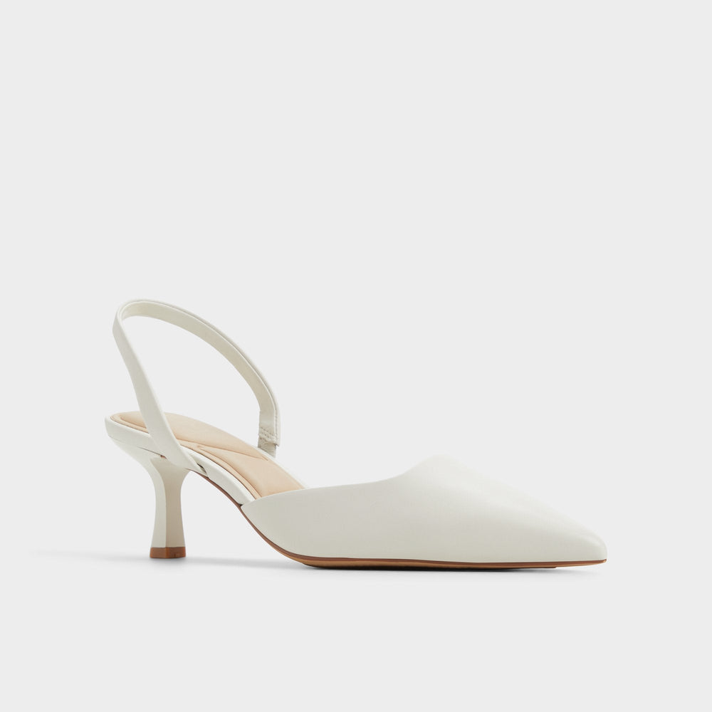 Kitten heel Gavedessi Open White Women's Kitten heels - Slingback heel