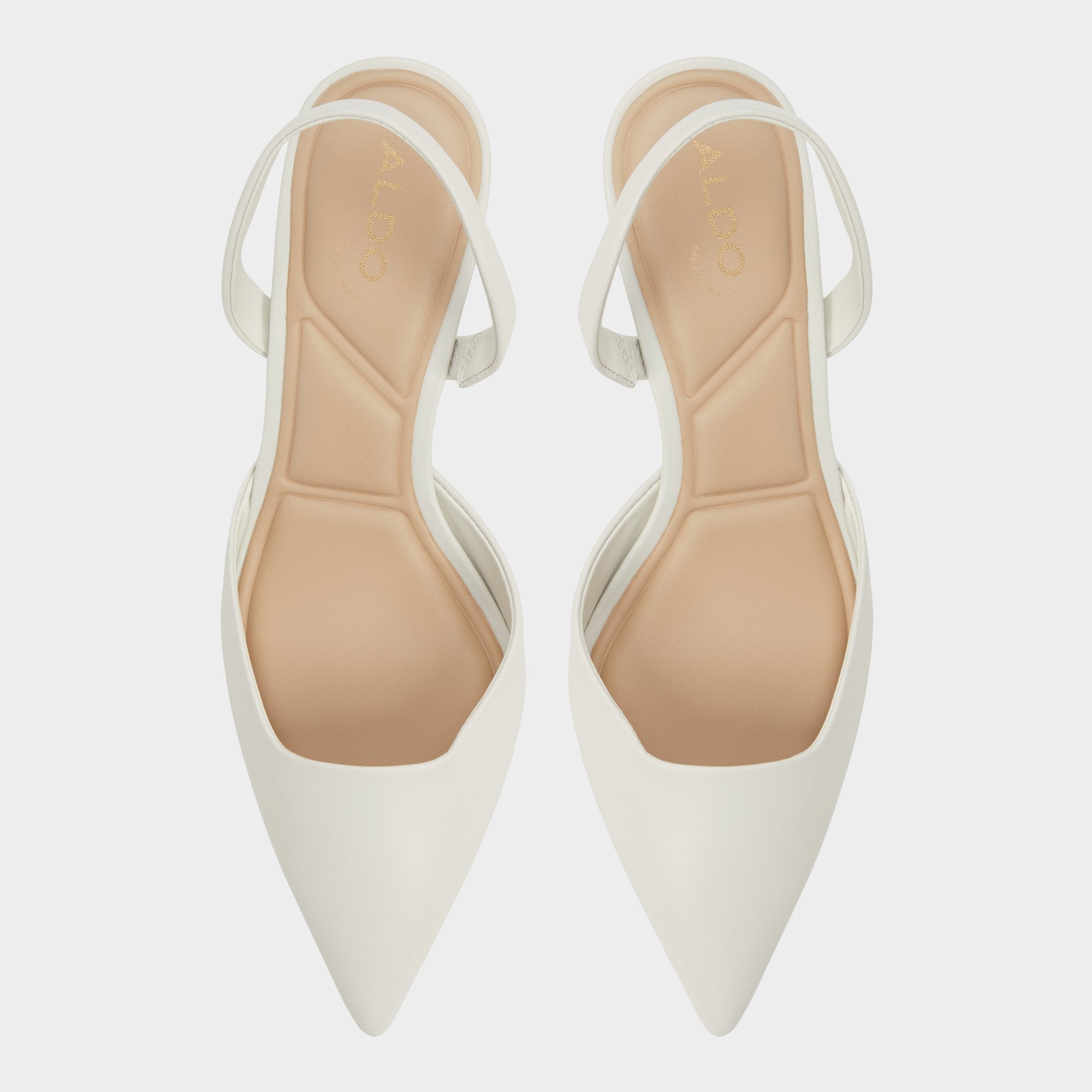 Kitten heel Gavedessi Open White Women's Kitten heels - Slingback heel