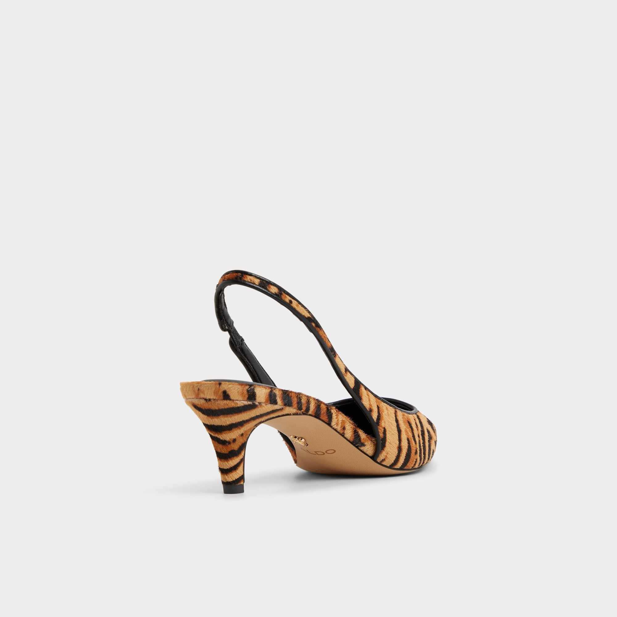 Leanah in Open Brown - Slingback heel Kitten heel
