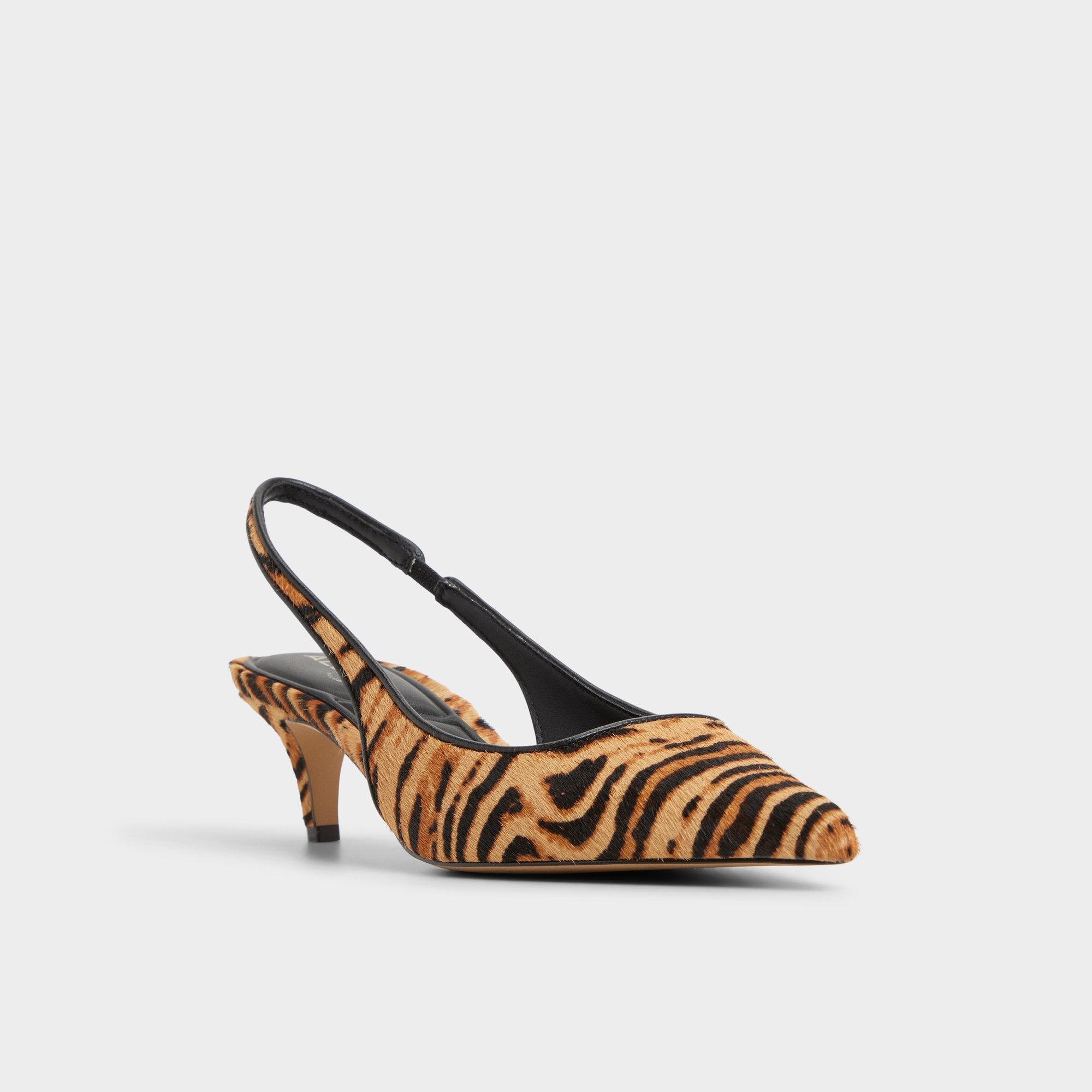 Leanah in Open Brown - Slingback heel Kitten heel