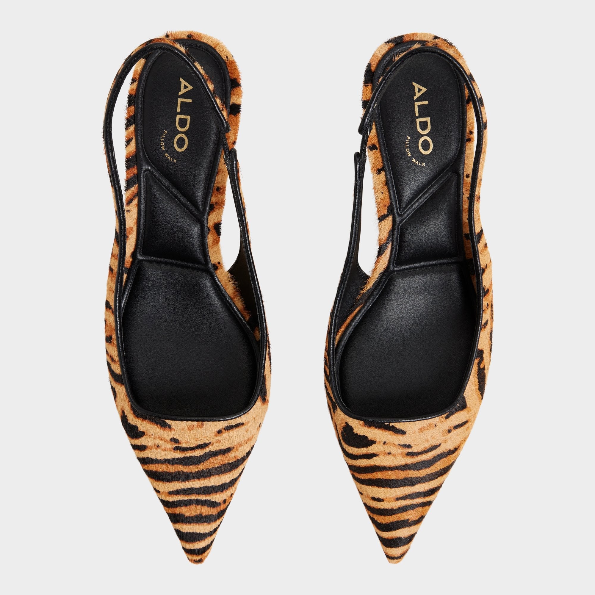 Leanah in Open Brown - Slingback heel Kitten heel