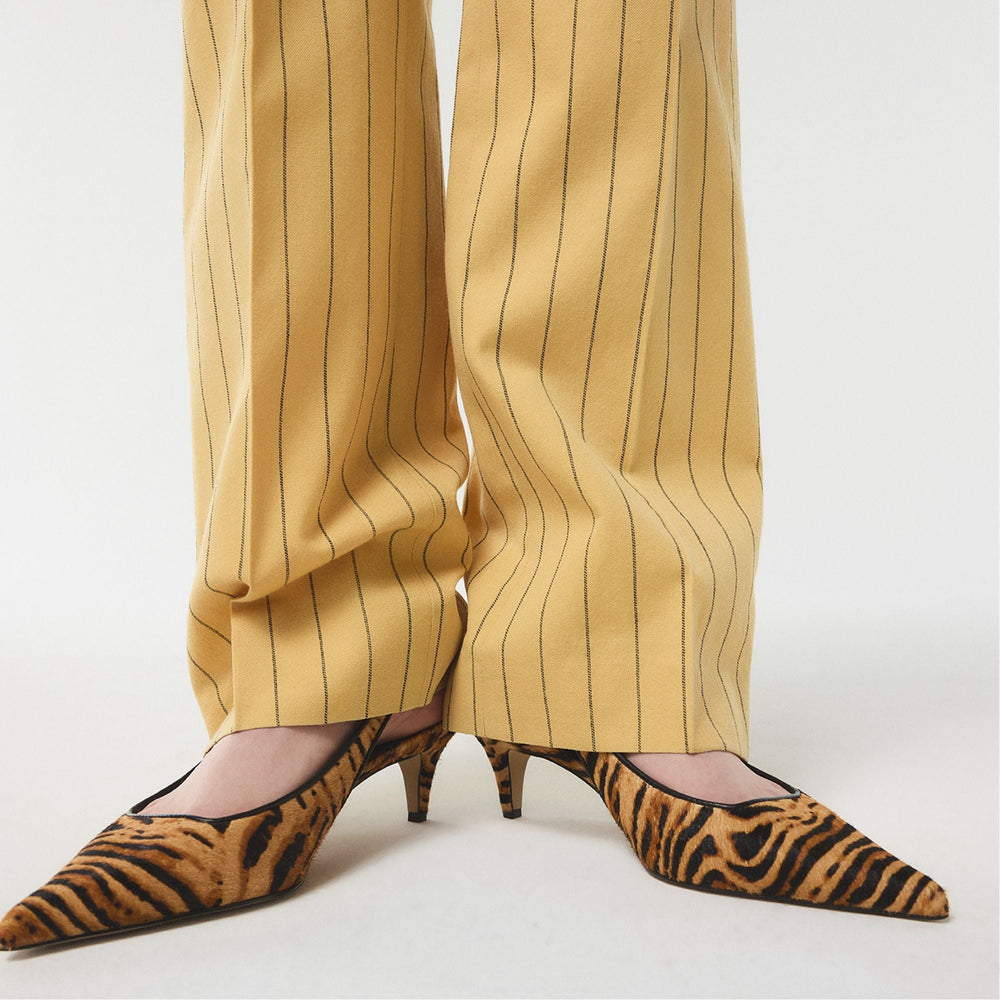 Leanah in Open Brown - Slingback heel Kitten heel