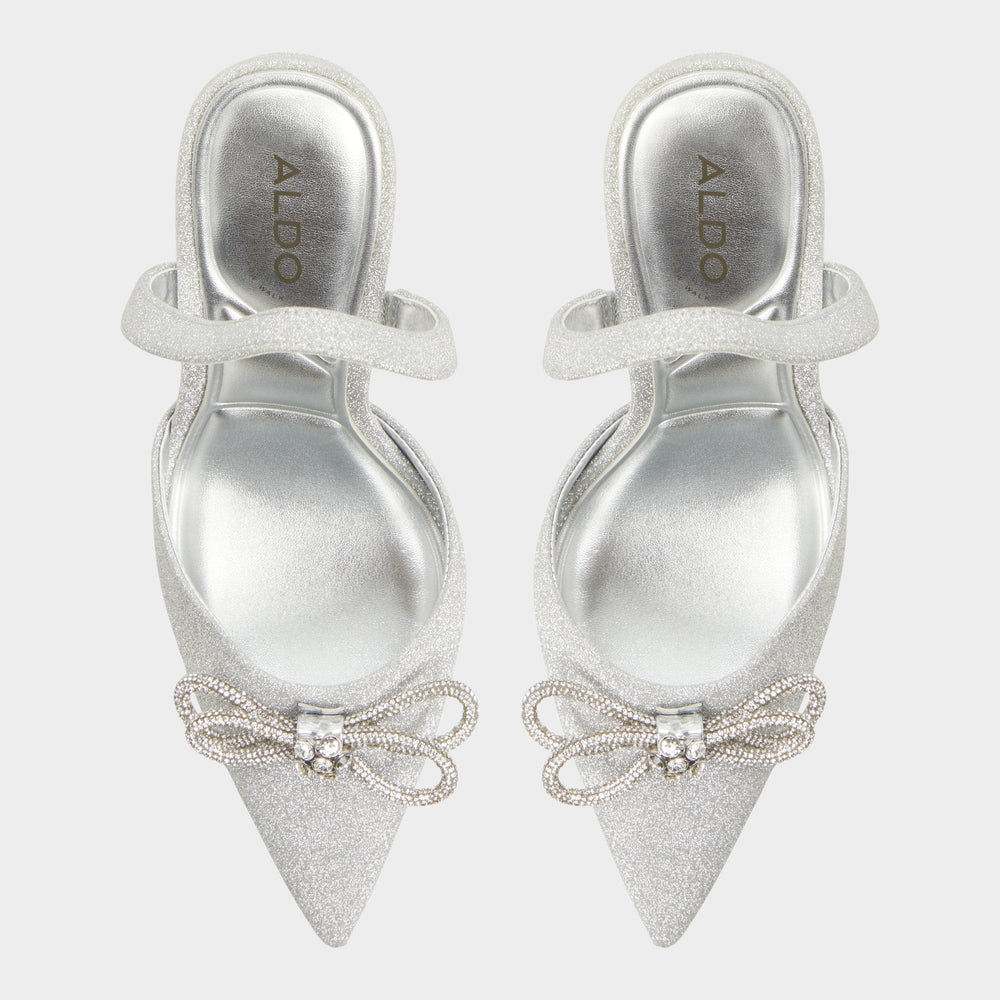 Addie Silver Women's Slingbacks - Slingback heel Stiletto heel