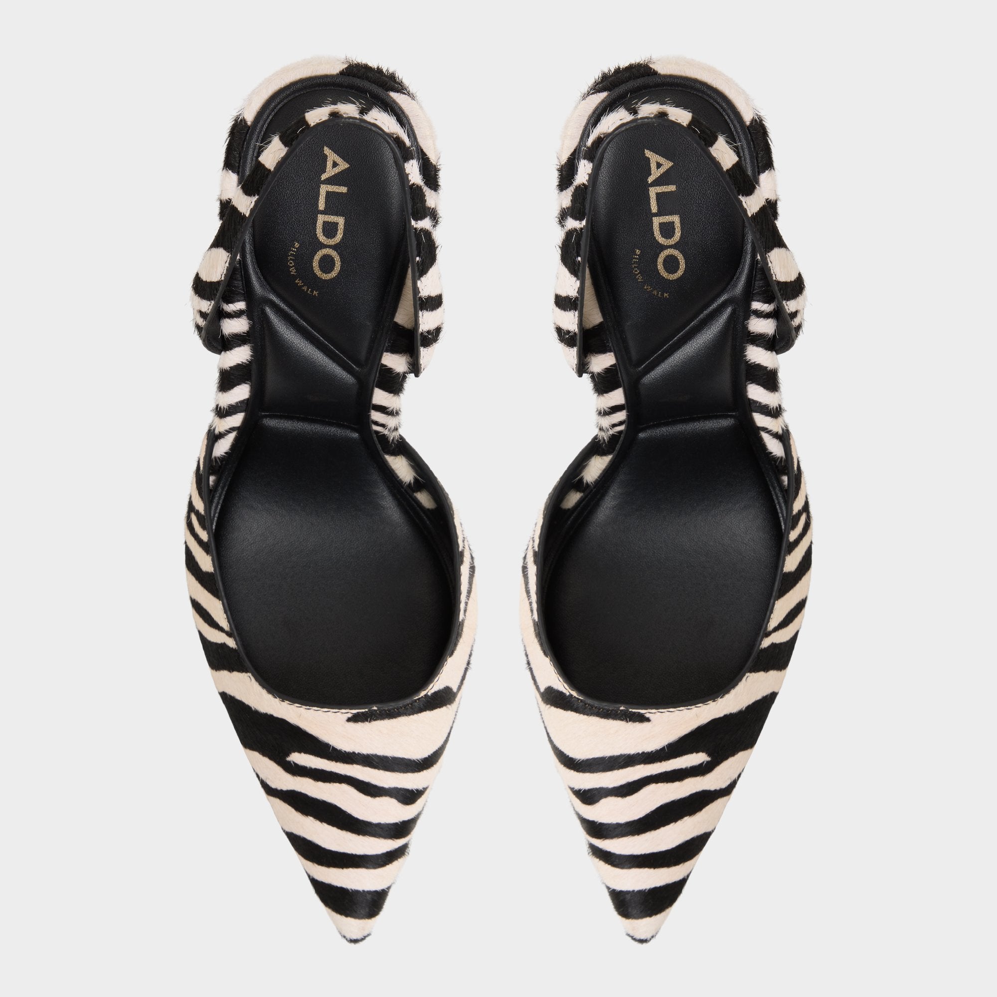 Berolden White/Black Women's Animal Prints - Slingback heel