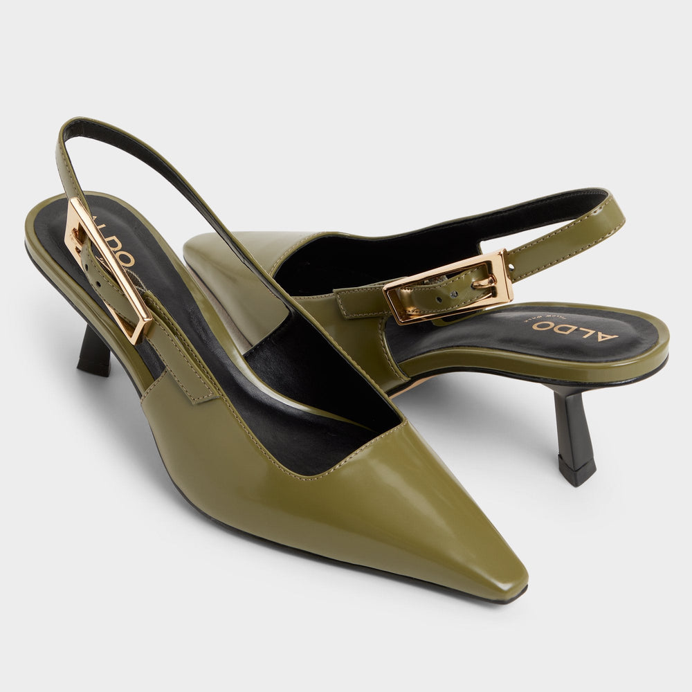 Nealie in Khaki 14139074 - Slingback heel Kitten heel