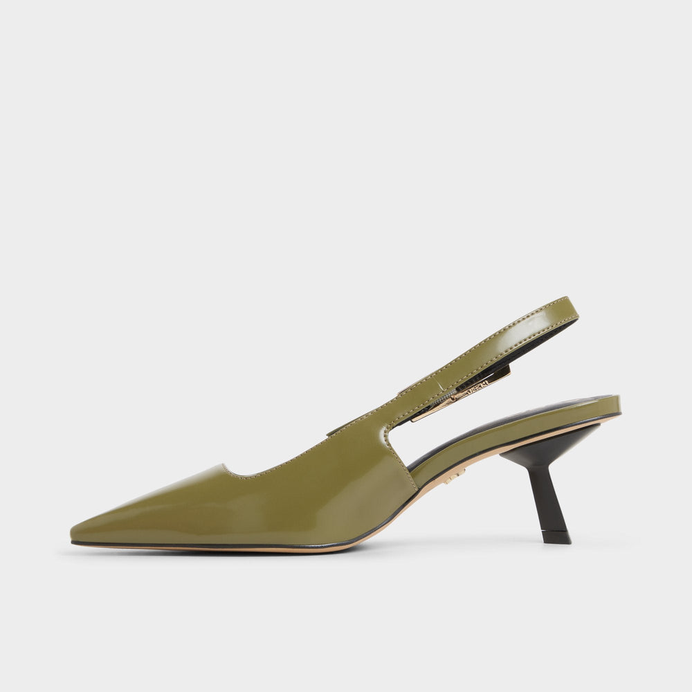 Nealie in Khaki 14139074 - Slingback heel Kitten heel
