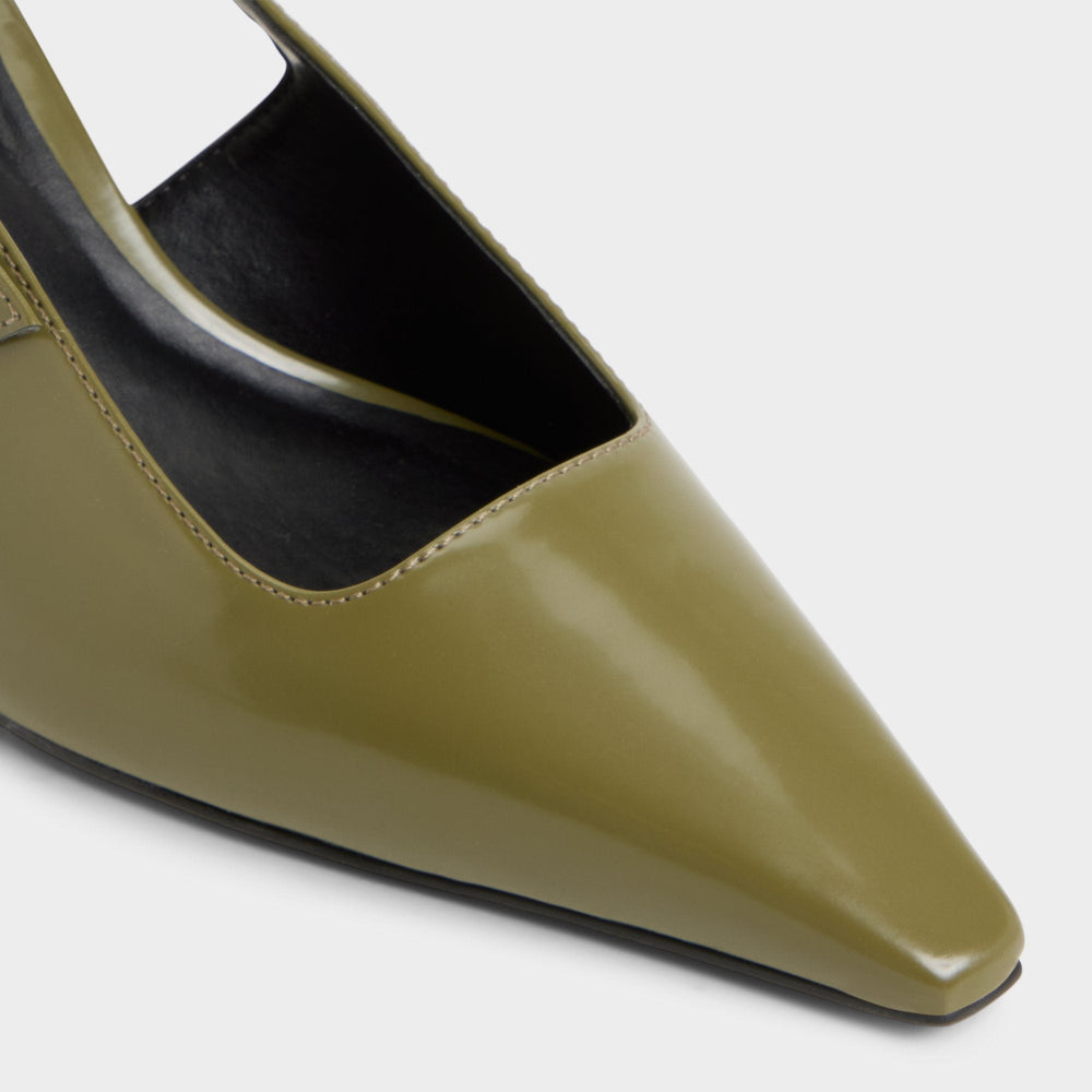 Nealie in Khaki 14139074 - Slingback heel Kitten heel