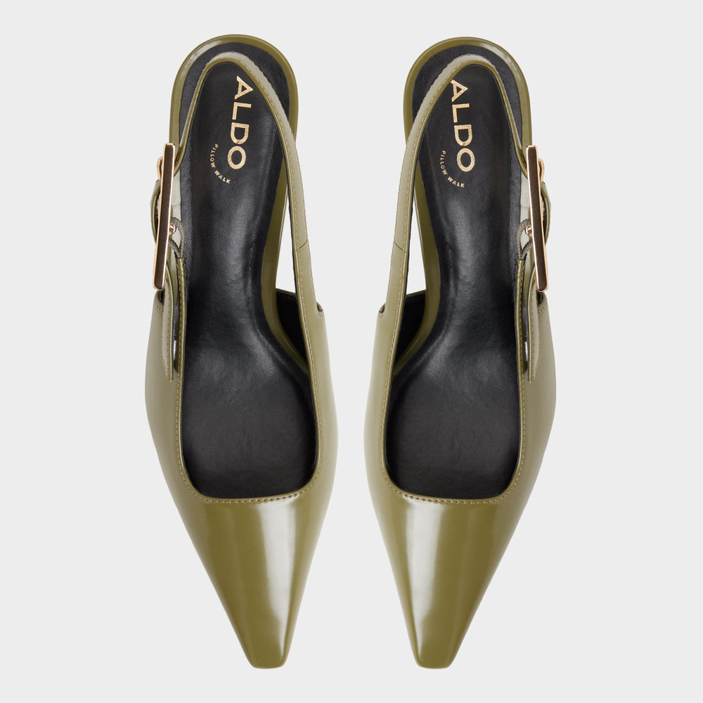 Nealie in Khaki 14139074 - Slingback heel Kitten heel