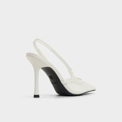 Evania White Women's Slingbacks - Slingback heel