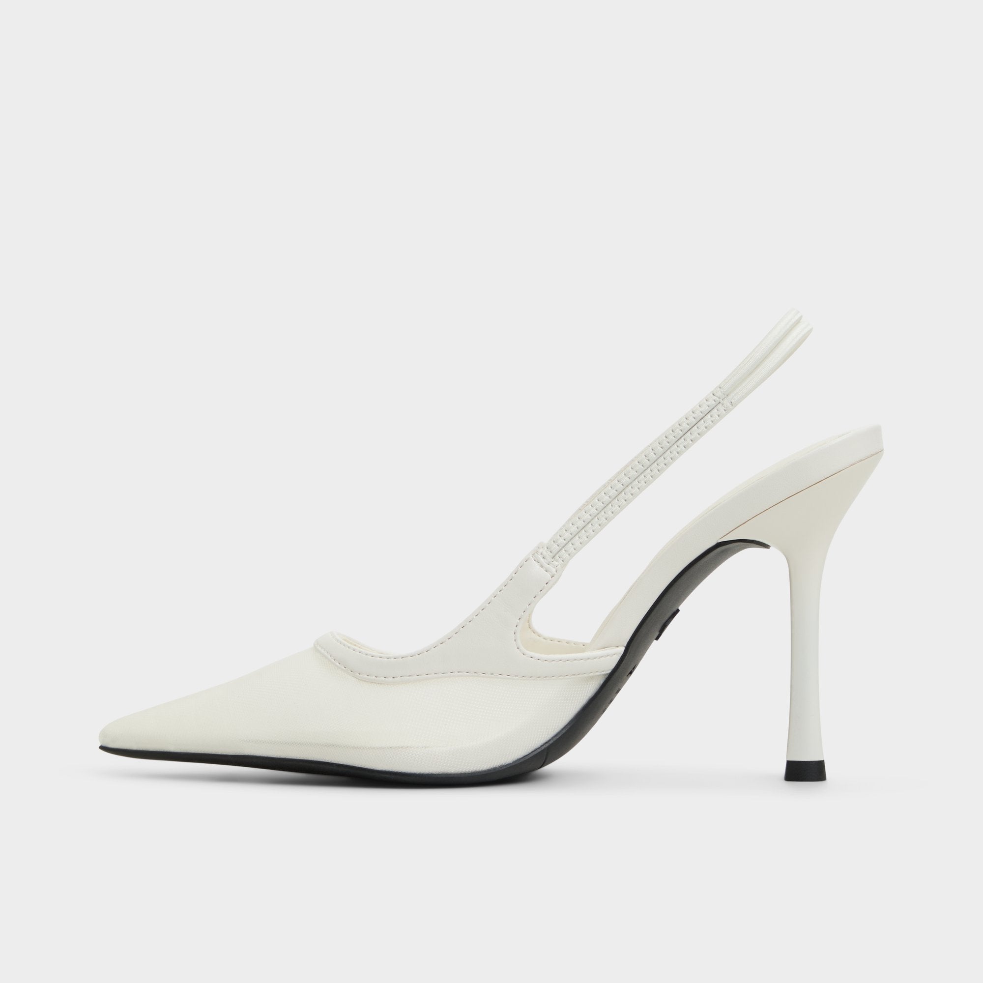 Evania White Women's Slingbacks - Slingback heel