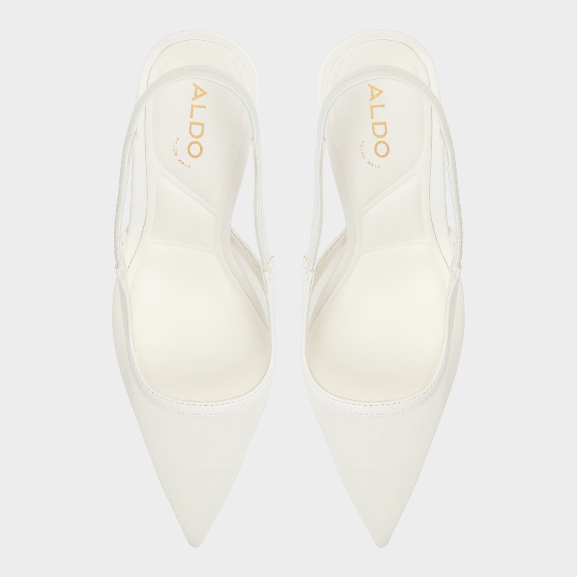 Evania White Women's Slingbacks - Slingback heel