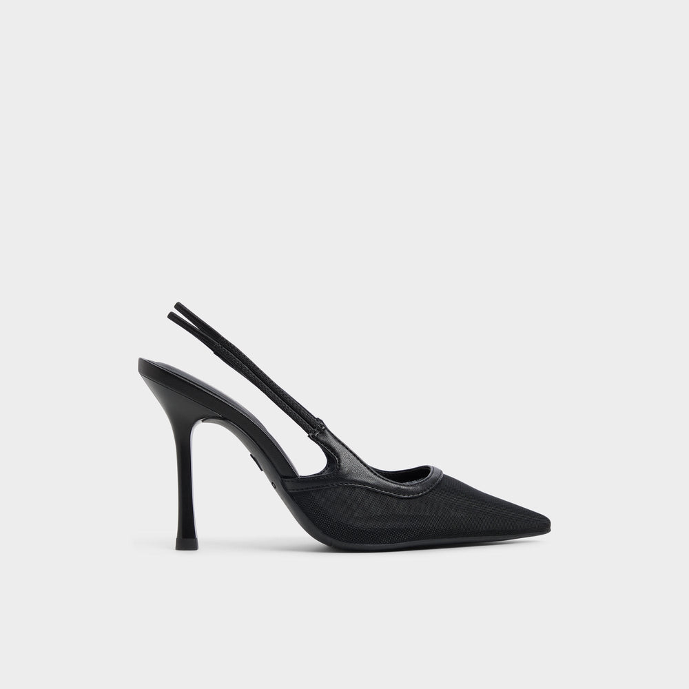 Evania Black Women's Slingbacks - Slingback heel