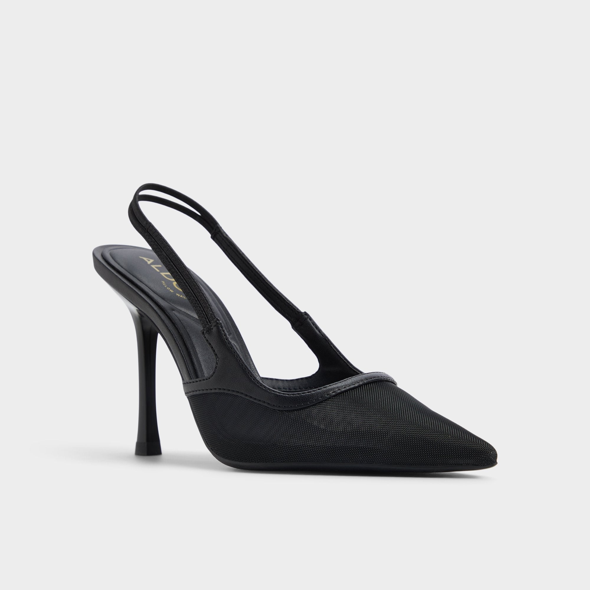 Evania Black Women's Slingbacks - Slingback heel