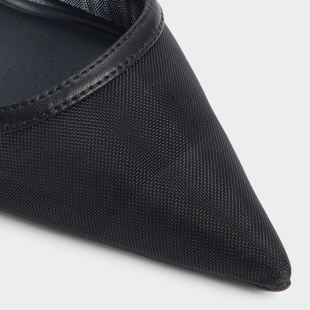 Evania Black Women's Slingbacks - Slingback heel