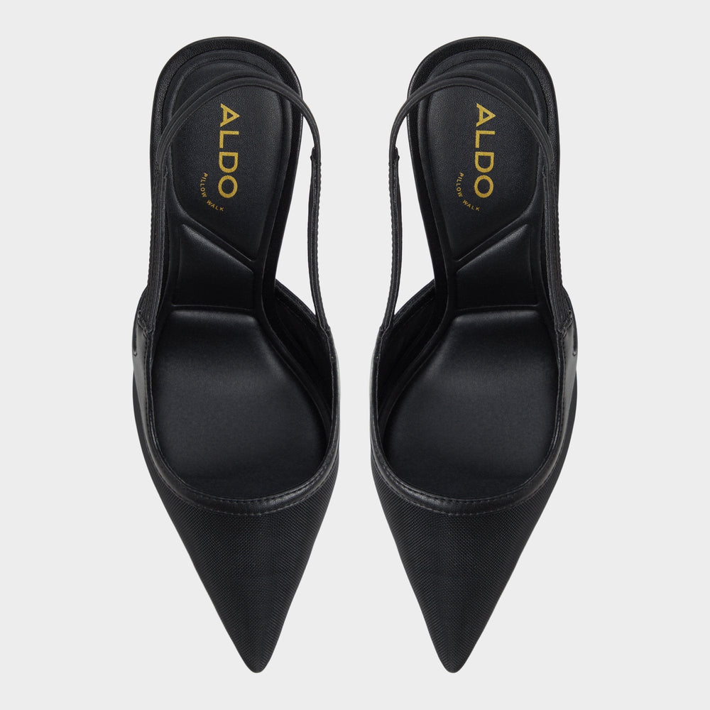 Evania Black Women's Slingbacks - Slingback heel