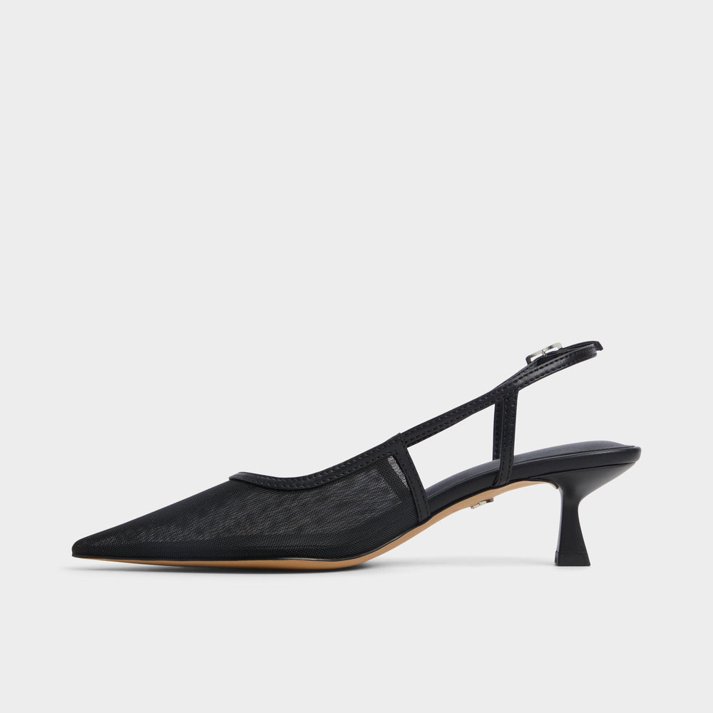 Kitten heel Maxina Black Women's Kitten heels - Slingback heel