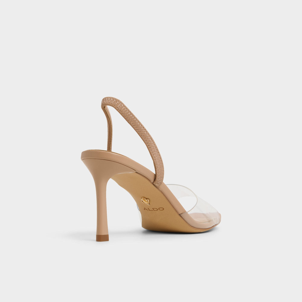 Andyana Beige Women's Strappy sandals - Slingback heeled sandal Stiletto heel