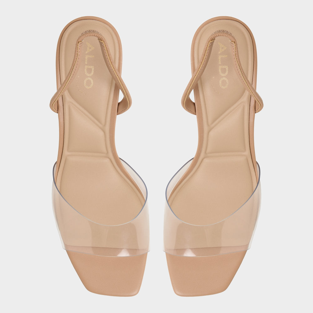 Andyana Beige Women's Strappy sandals - Slingback heeled sandal Stiletto heel