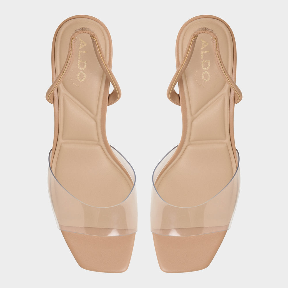 Andyana Beige Women's Strappy sandals - Slingback heeled sandal Stiletto heel
