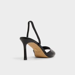 Stiletto heel Andya Black Women's Strappy sandals - Slingback heeled sandal