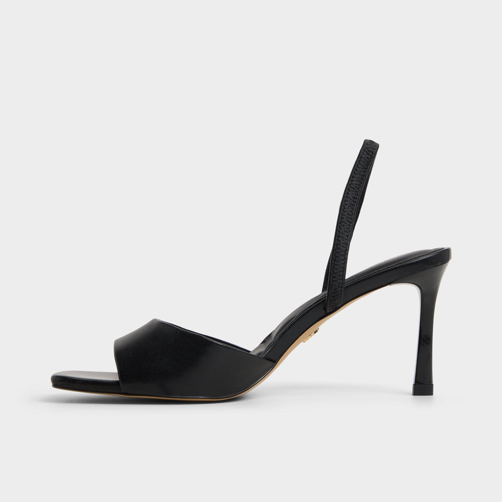 Stiletto heel Andya Black Women's Strappy sandals - Slingback heeled sandal