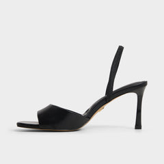 Stiletto heel Andya Black Women's Strappy sandals - Slingback heeled sandal
