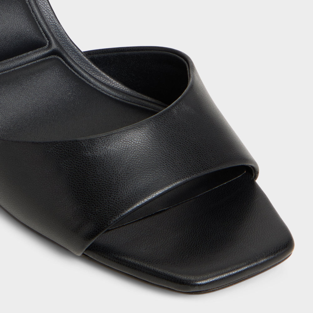 Stiletto heel Andya Black Women's Strappy sandals - Slingback heeled sandal