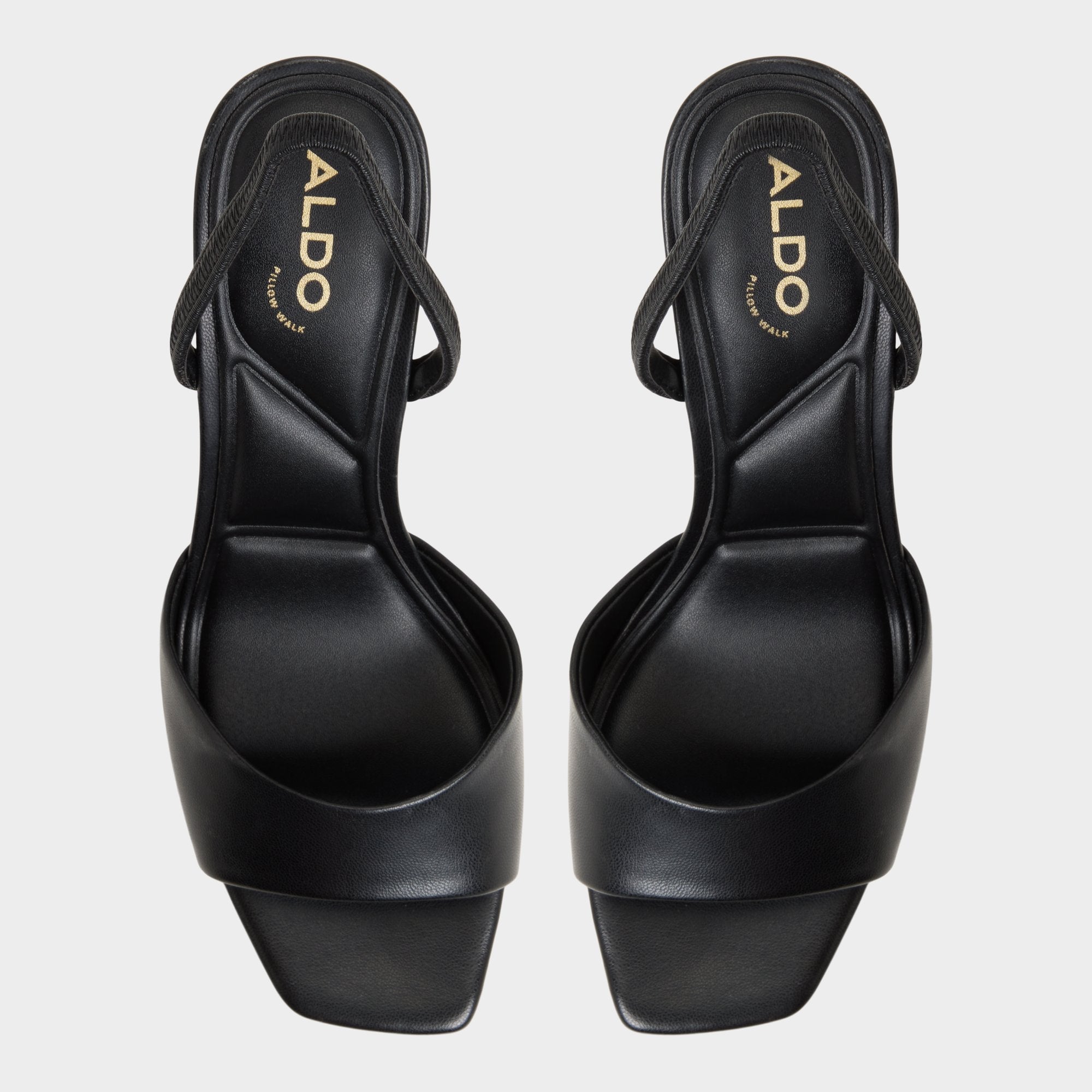 Stiletto heel Andya Black Women's Strappy sandals - Slingback heeled sandal