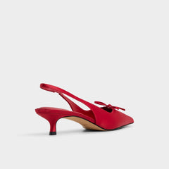 Kitten heel Azizza in Dark Red - Slingback heel