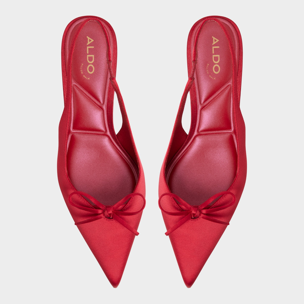 Kitten heel Azizza in Dark Red - Slingback heel
