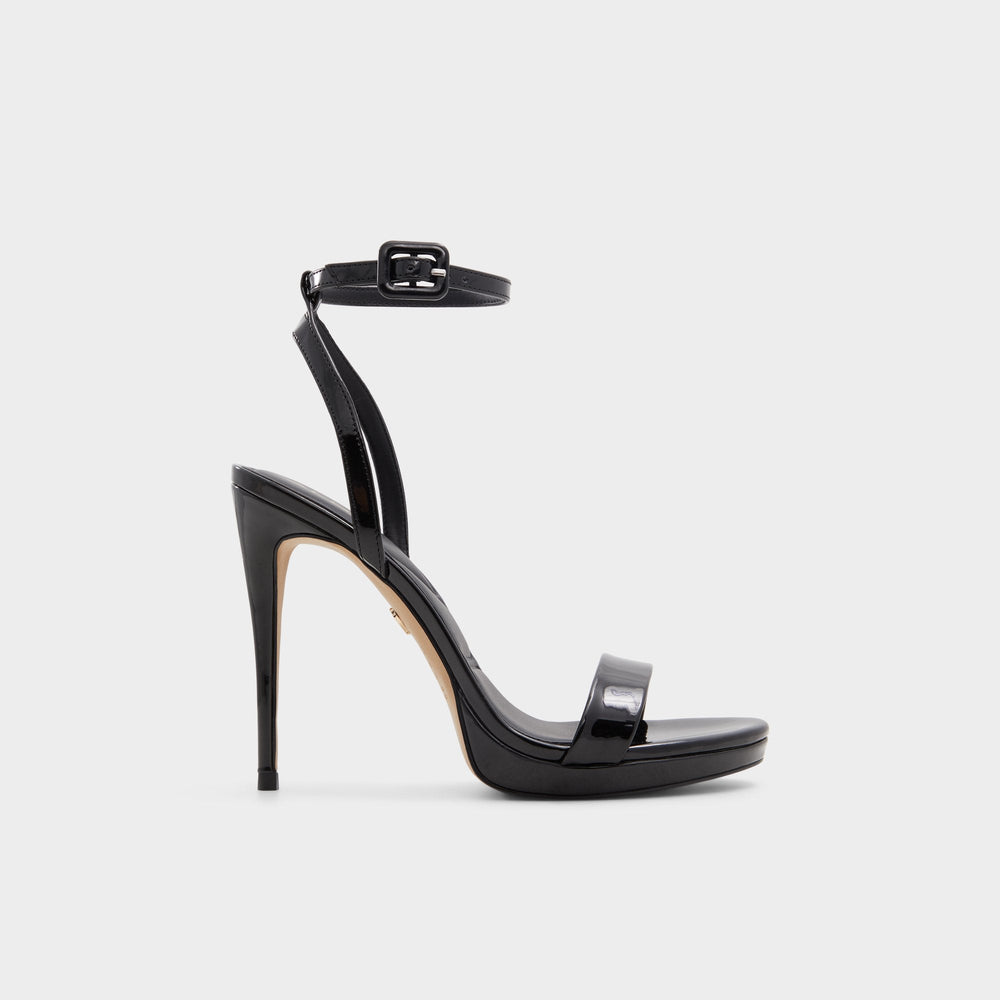 Katelina Black Women's Heeled sandals - Strappy heeled sandal Stiletto platform
