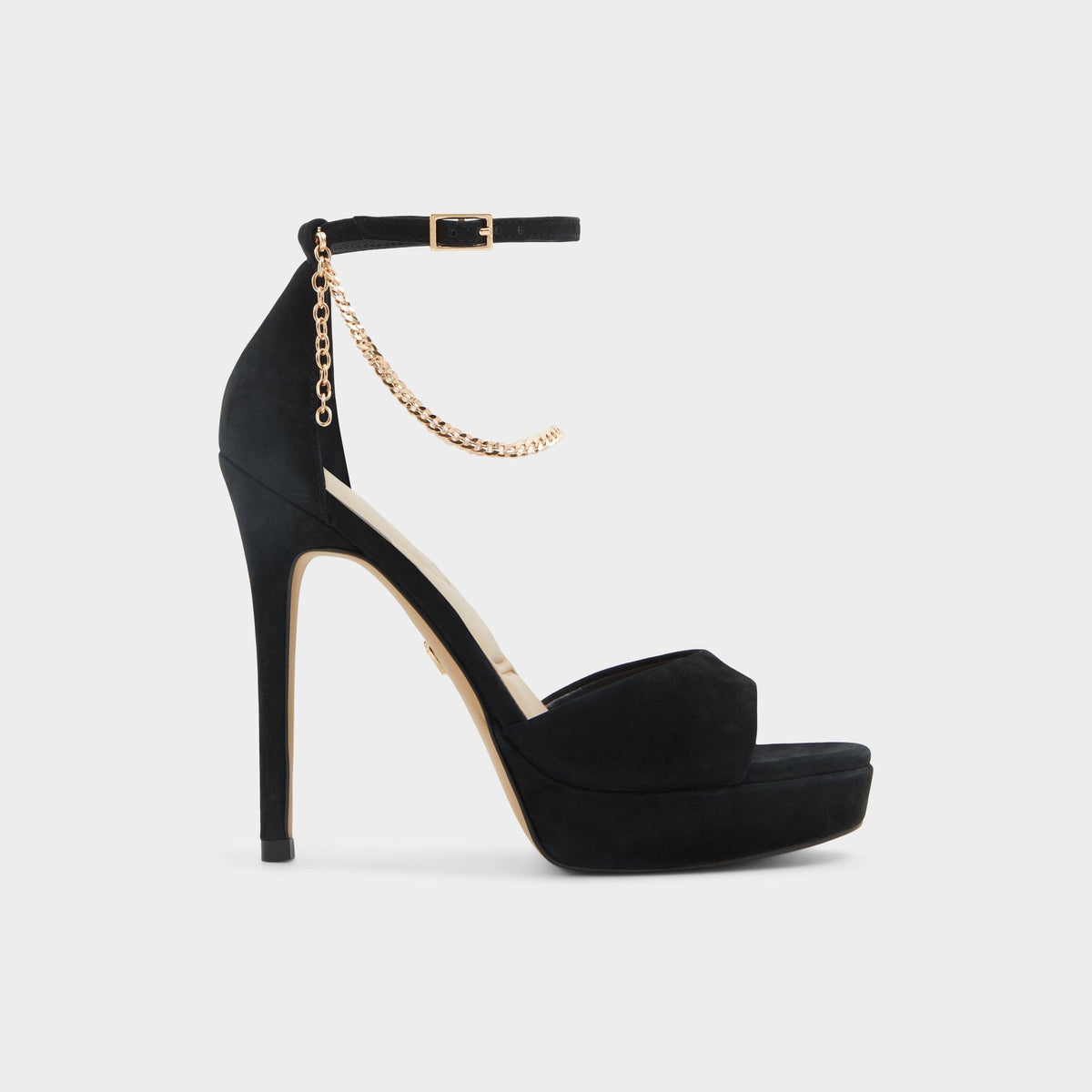 Afumeth Black Overflow Women's Platform sandals - Strappy heeled sandal Stiletto platform