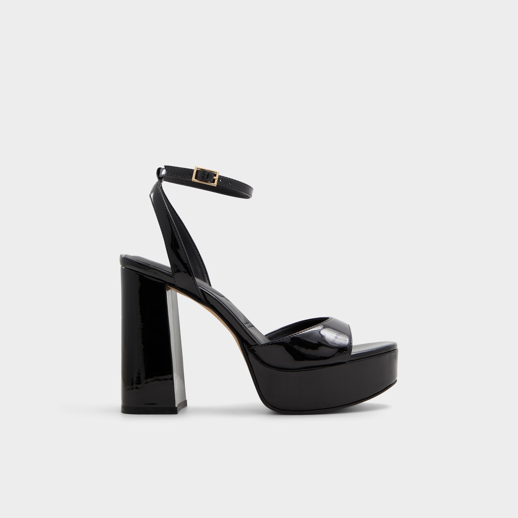 Valoria Black Women's Platform sandals - Strappy heeled sandal Platform