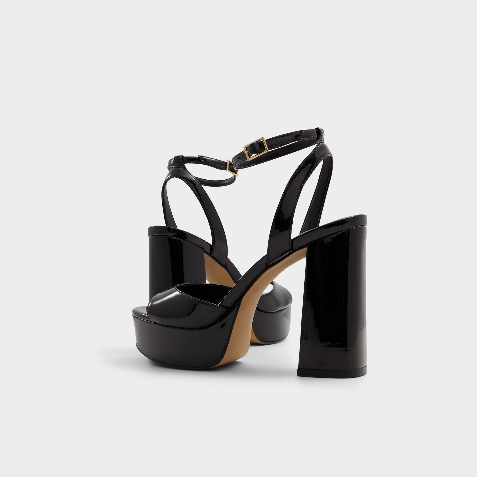 Valoria Black Women's Platform sandals - Strappy heeled sandal Platform
