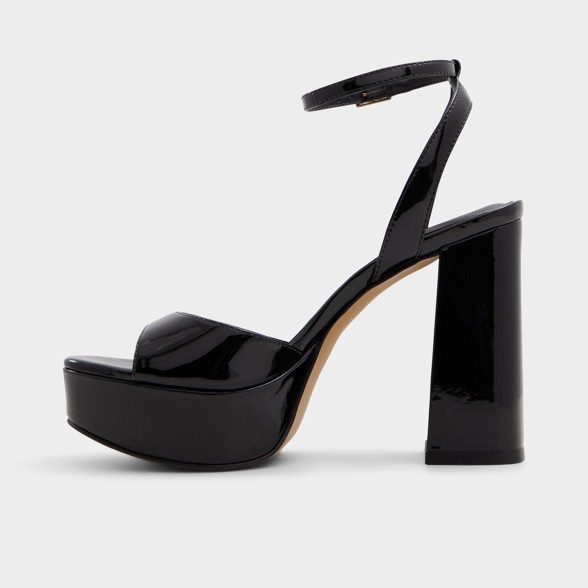 Valoria Black Women's Platform sandals - Strappy heeled sandal Platform