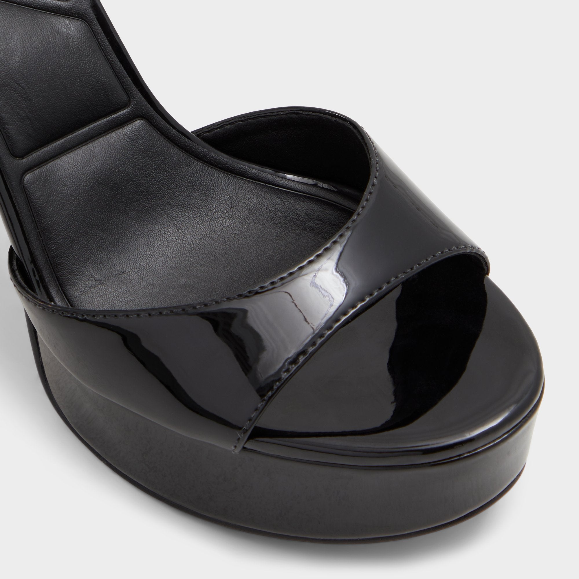 Valoria Black Women's Platform sandals - Strappy heeled sandal Platform
