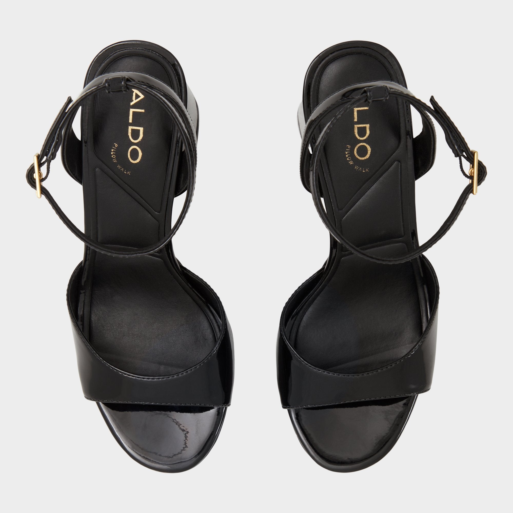 Valoria Black Women's Platform sandals - Strappy heeled sandal Platform