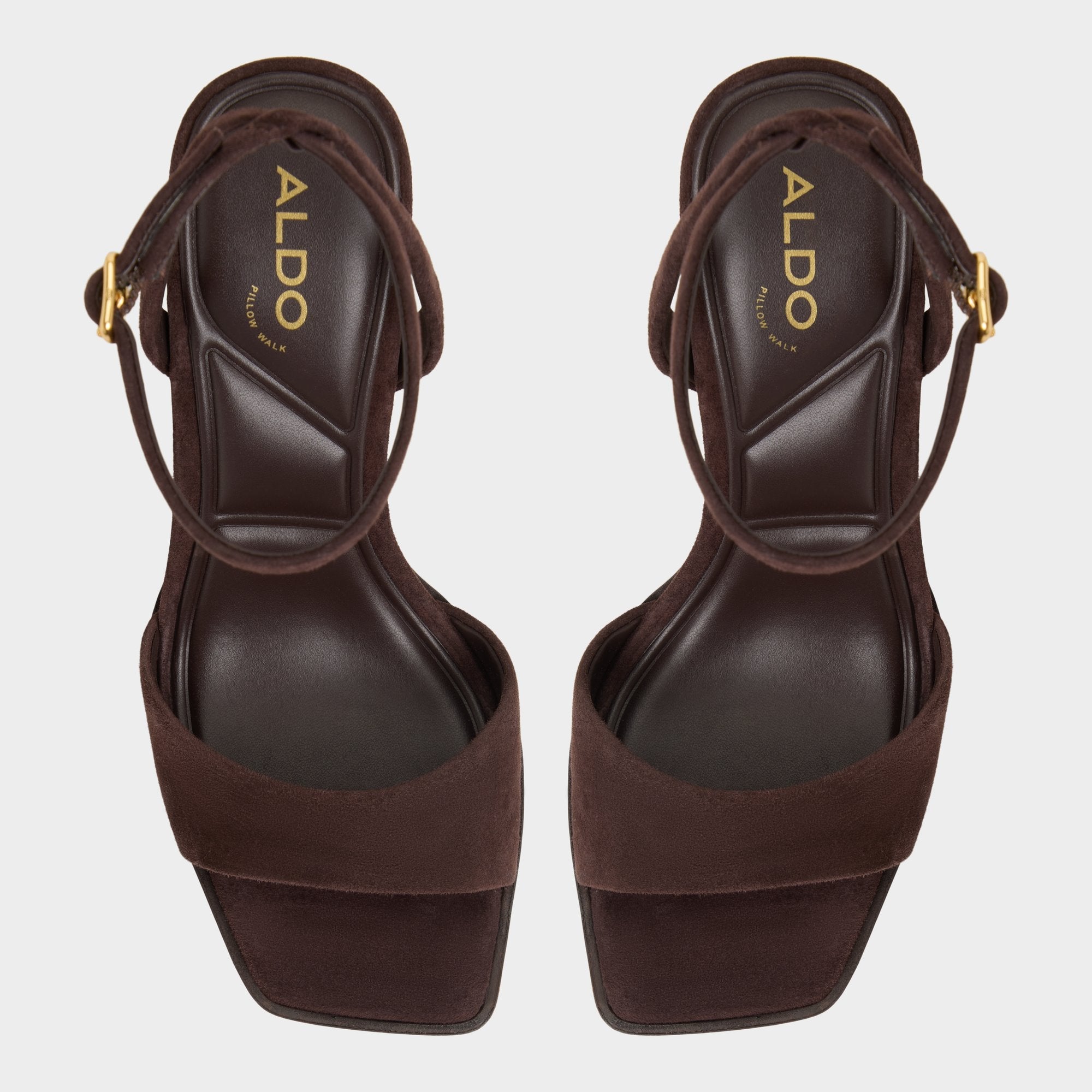 Lothon Dark Brown Women's Platform sandals - Strappy heeled sandal Platform