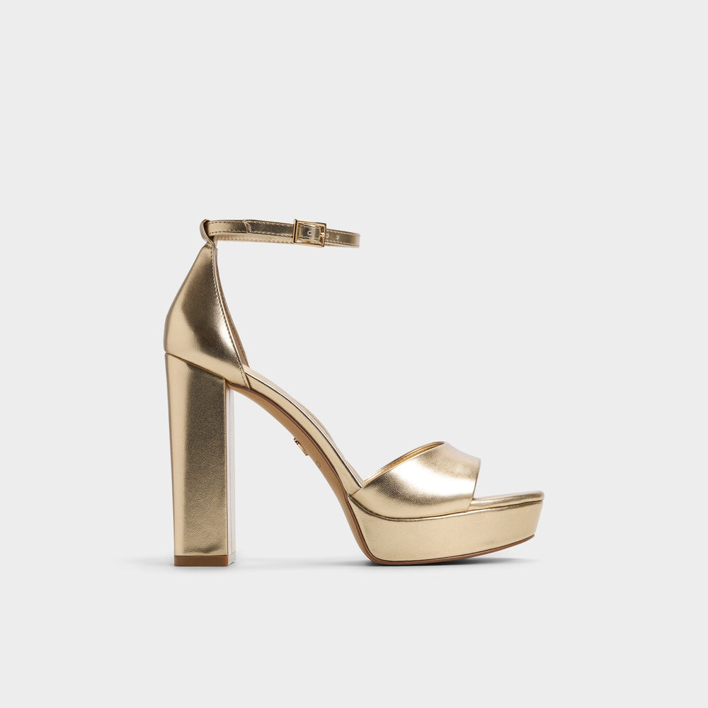 Enaegyn 2.0 in Gold - Strappy heeled sandal Platform